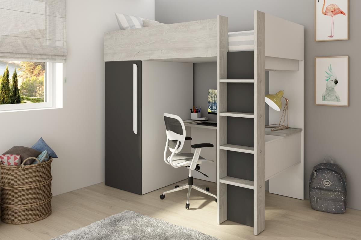 Hoogslaper en halfhoogslaper in een kinderkamer