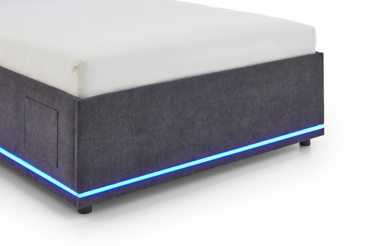 Gestoffeerd Bed Circle 120x200 Antraciet detail