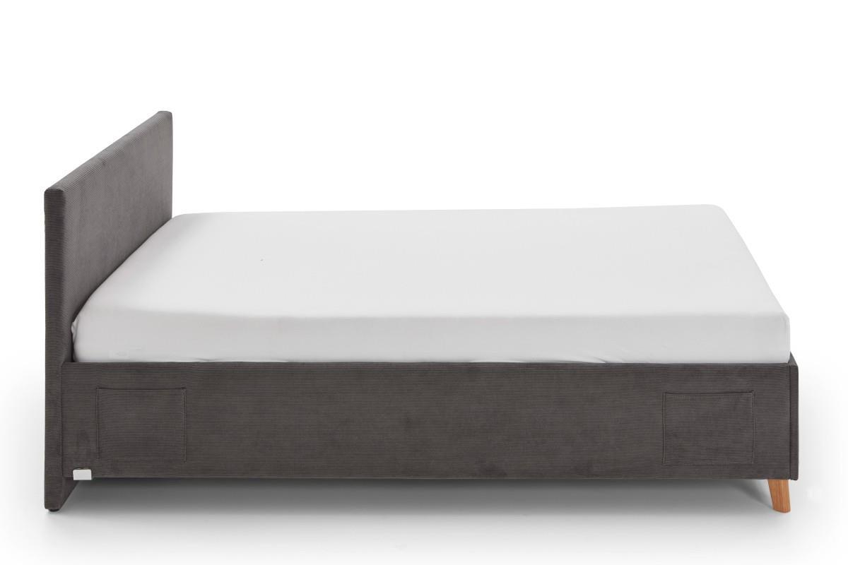 Gestoffeerd Bed Cool 120x200 Antraciet zijaanzicht