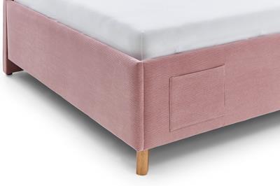 Gestoffeerd Bed Cool 120x200 met rugleuning Roze detail