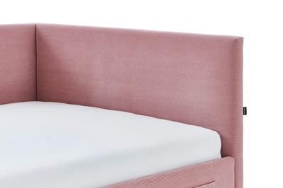 Gestoffeerd Bed Cool 120x200 met rugleuning Roze detail