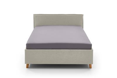 Gestoffeerd Bed Fun 120x200 Beige vooraanzicht