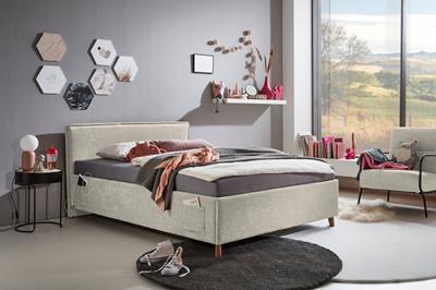 Gestoffeerd Bed Fun 120/200 Beige