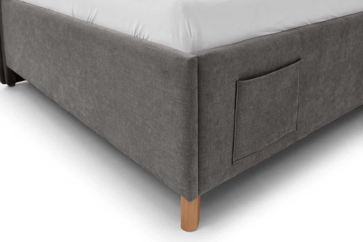 Gestoffeerd Bed Fun 120x200 met rugleuning Antraciet detail