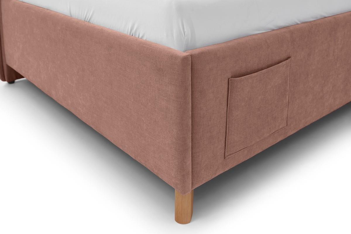 Gestoffeerd Bed Fun 120x200 met rugleuning Roze detail