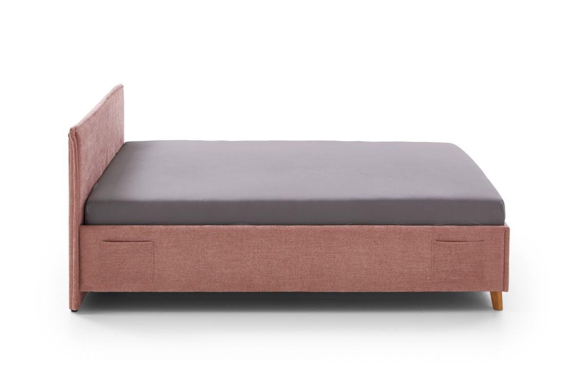 Gestoffeerd Bed Fun 120x200 Roze zijaanzicht