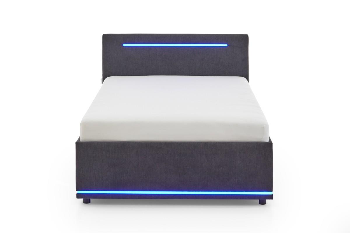 Gestoffeerd Bed Circle 140x200 Antraciet vooraanzicht