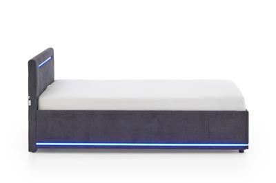 Gestoffeerd Bed Circle 140x200 Antraciet zijaanzicht