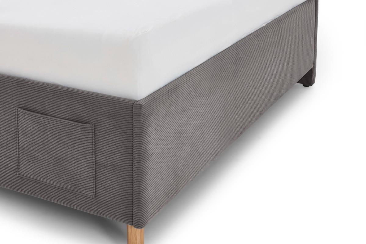 Gestoffeerd Bed Cool 140x200 met rugleuning Antraciet detail