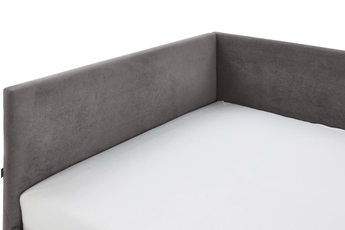 Gestoffeerd Bed Cool 140x200 met rugleuning Antraciet detail