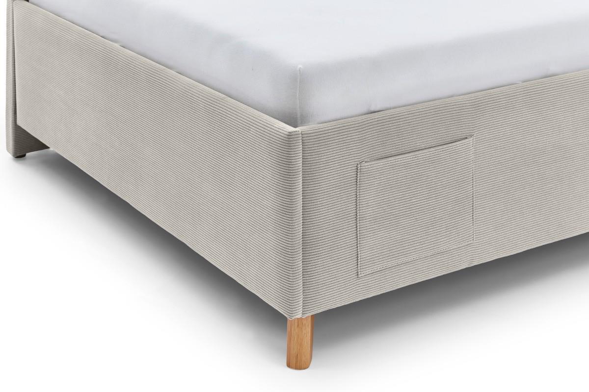 Gestoffeerd Bed Cool 140x200 met rugleuning Beige detail