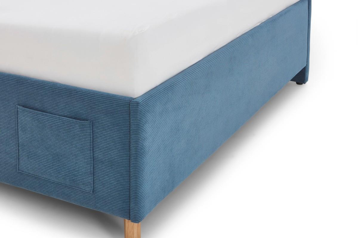 Gestoffeerd Bed Cool 140x200 met rugleuning Blauw detail