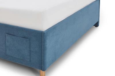 Gestoffeerd Bed Cool 140x200 met rugleuning Blauw detail