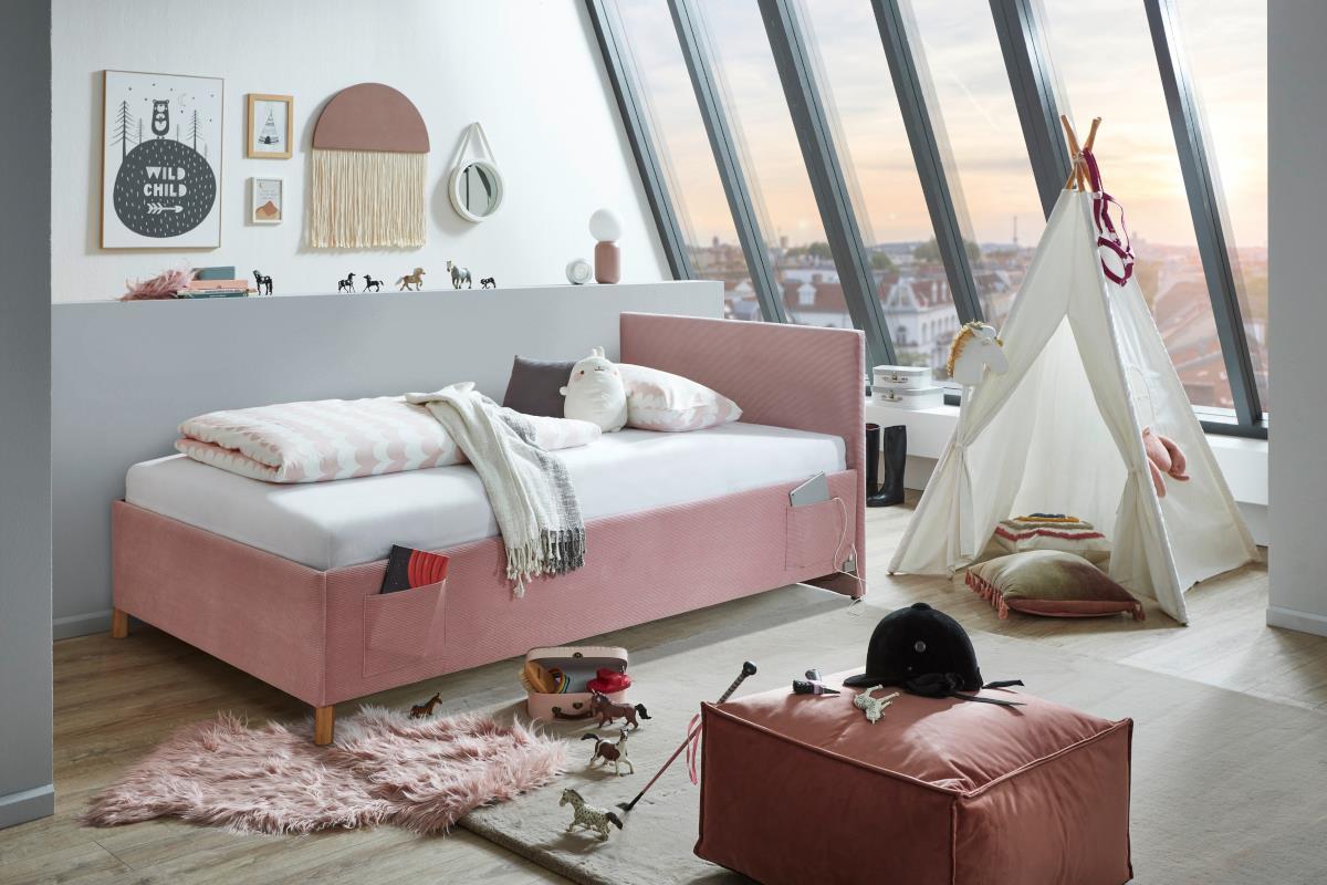 Gestoffeerd Bed Cool 140/200 Roze