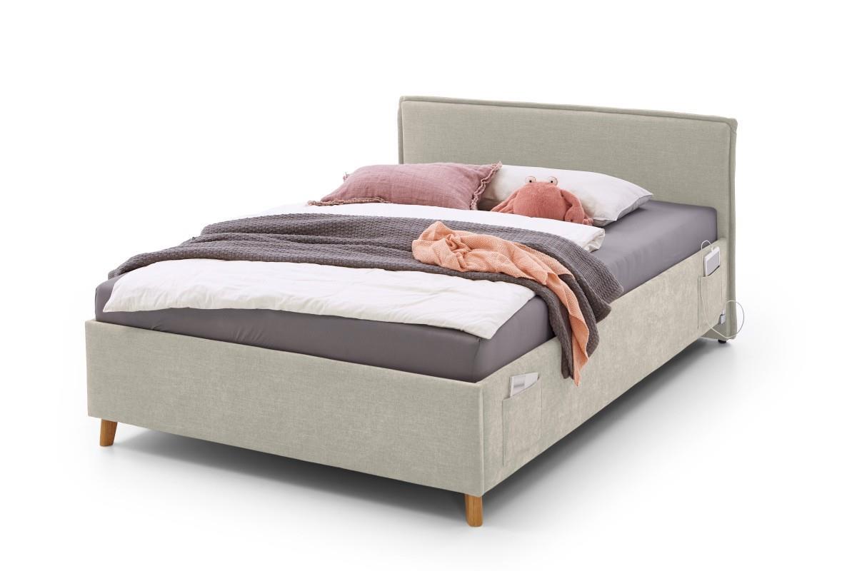 Gestoffeerd Bed Fun 140x200 Beige