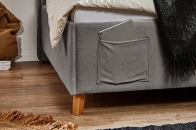 Gestoffeerd Bed Fun 140x200 met rugleuning Antraciet detail