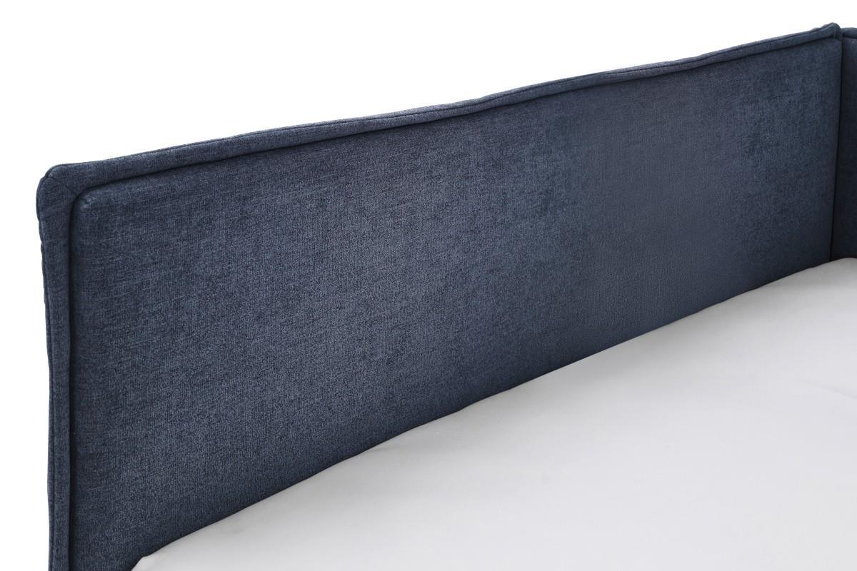 Gestoffeerd Bed Fun 140x200 met rugleuning Blauw detail