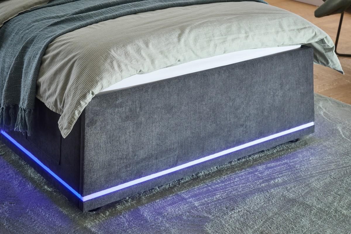 Gestoffeerd Bed Circle 90x200 Antraciet detail