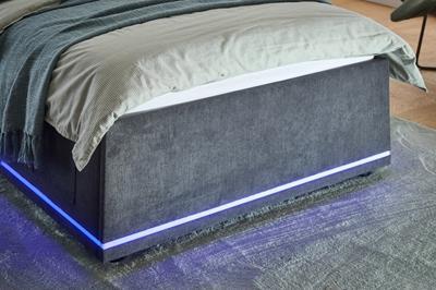 Gestoffeerd Bed Circle 90x200 Antraciet detail