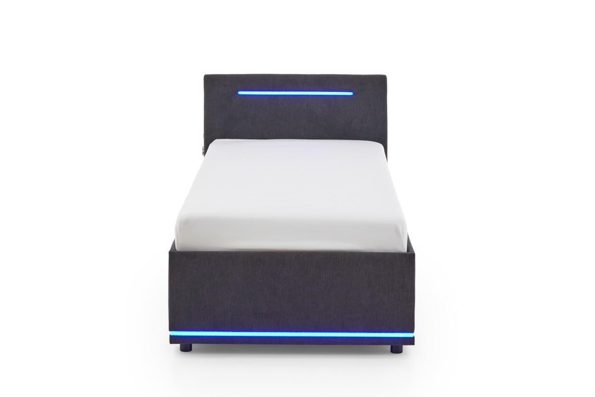 Gestoffeerd Bed Circle 90x200 Antraciet vooraanzicht