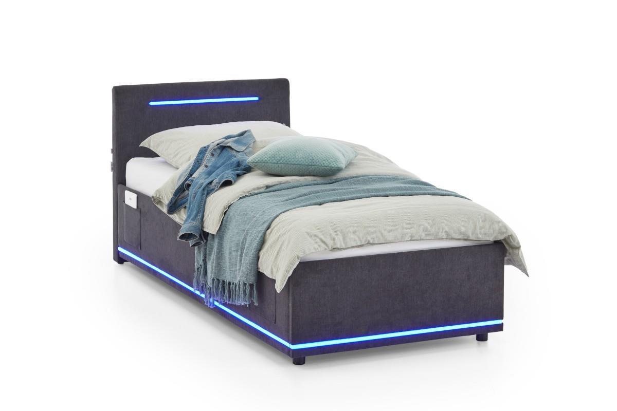 Gestoffeerd Bed Circle 90x200 Antraciet