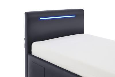 Gestoffeerd Bed Circle 90x200 Zwart detail