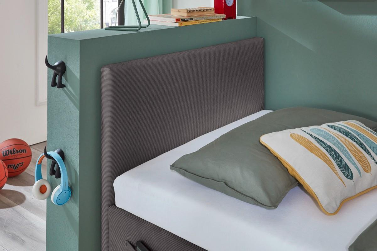 Gestoffeerd Bed Cool 90x200 Antraciet detail