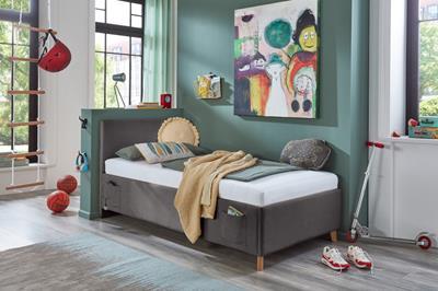 Gestoffeerd Bed Cool 90/200 Antraciet