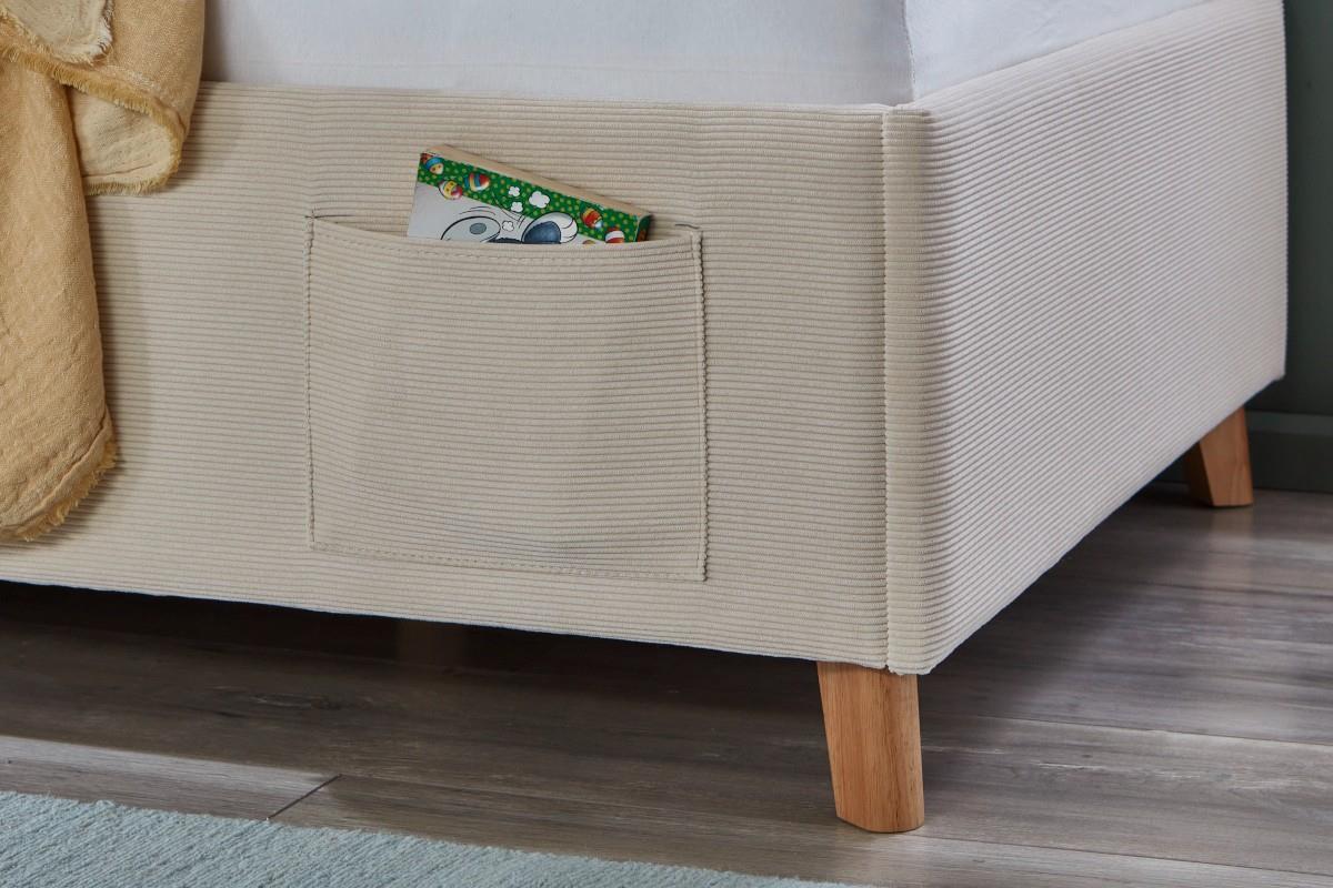 Gestoffeerd Bed Cool 90x200 Beige detail