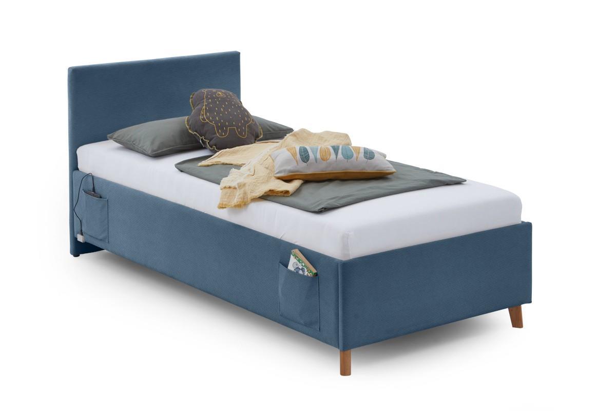 Gestoffeerd Bed Cool 90x200 Blauw