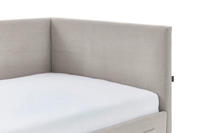 Gestoffeerd Bed Cool 90x200 met rugleuning Beige detail