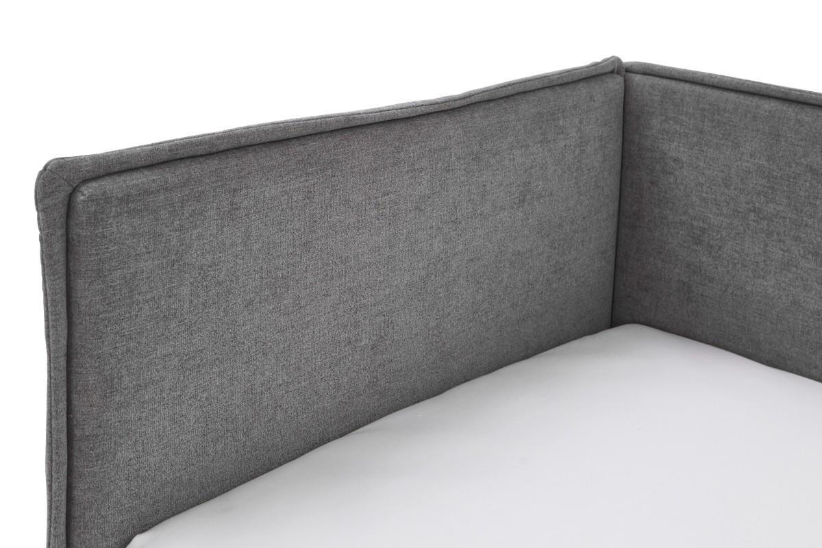 Gestoffeerd Bed Fun 90x200 met rugleuning Antraciet detail