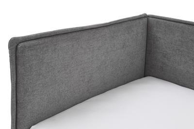 Gestoffeerd Bed Fun 90x200 met rugleuning Antraciet detail