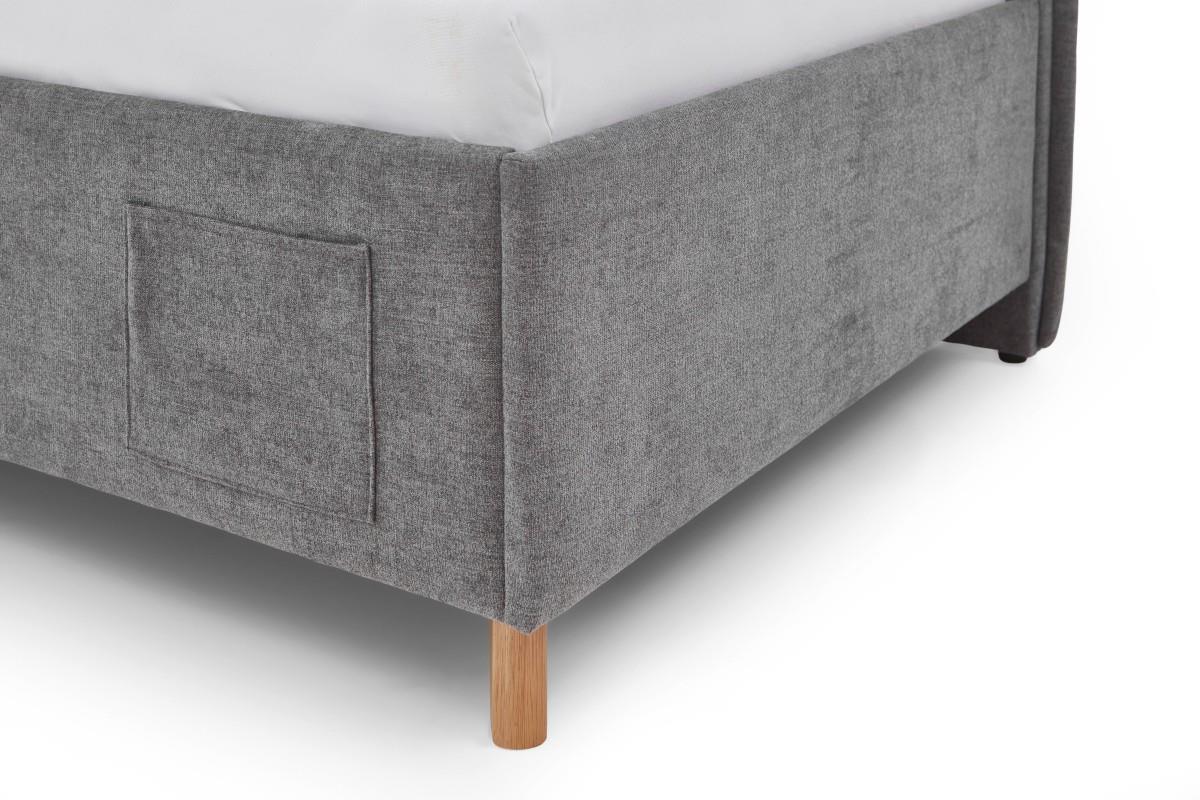 Gestoffeerd Bed Fun 90x200 met rugleuning Antraciet detail