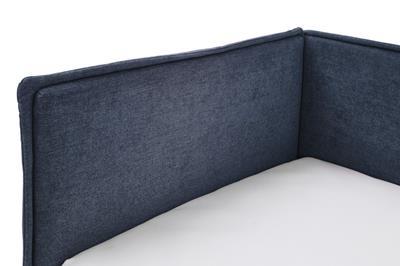 Gestoffeerd Bed Fun 90x200 met rugleuning Blauw detail