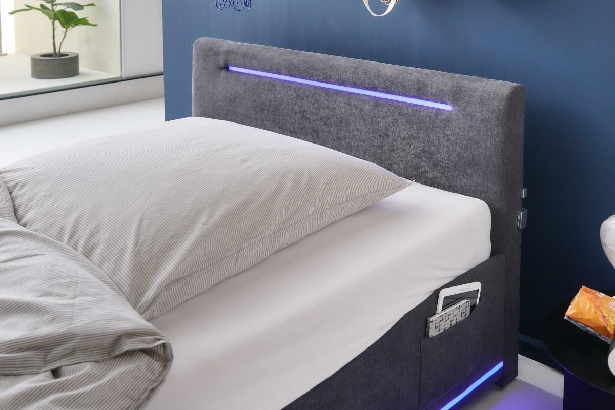 Gestoffeerd Bed Circle 120x200 Antraciet detail