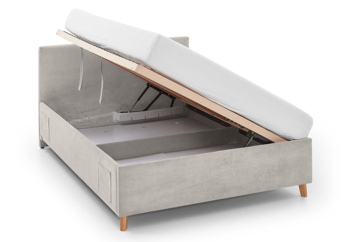 Gestoffeerd Opbergbed Cool 120x200 Beige open