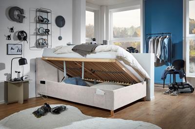 Gestoffeerd Opbergbed Cool 120/200 Beige