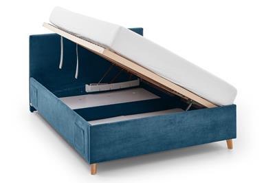 Gestoffeerd Opbergbed Cool 120x200 Blauw open