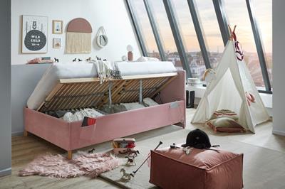 Gestoffeerd Opbergbed Cool 120/200 Roze