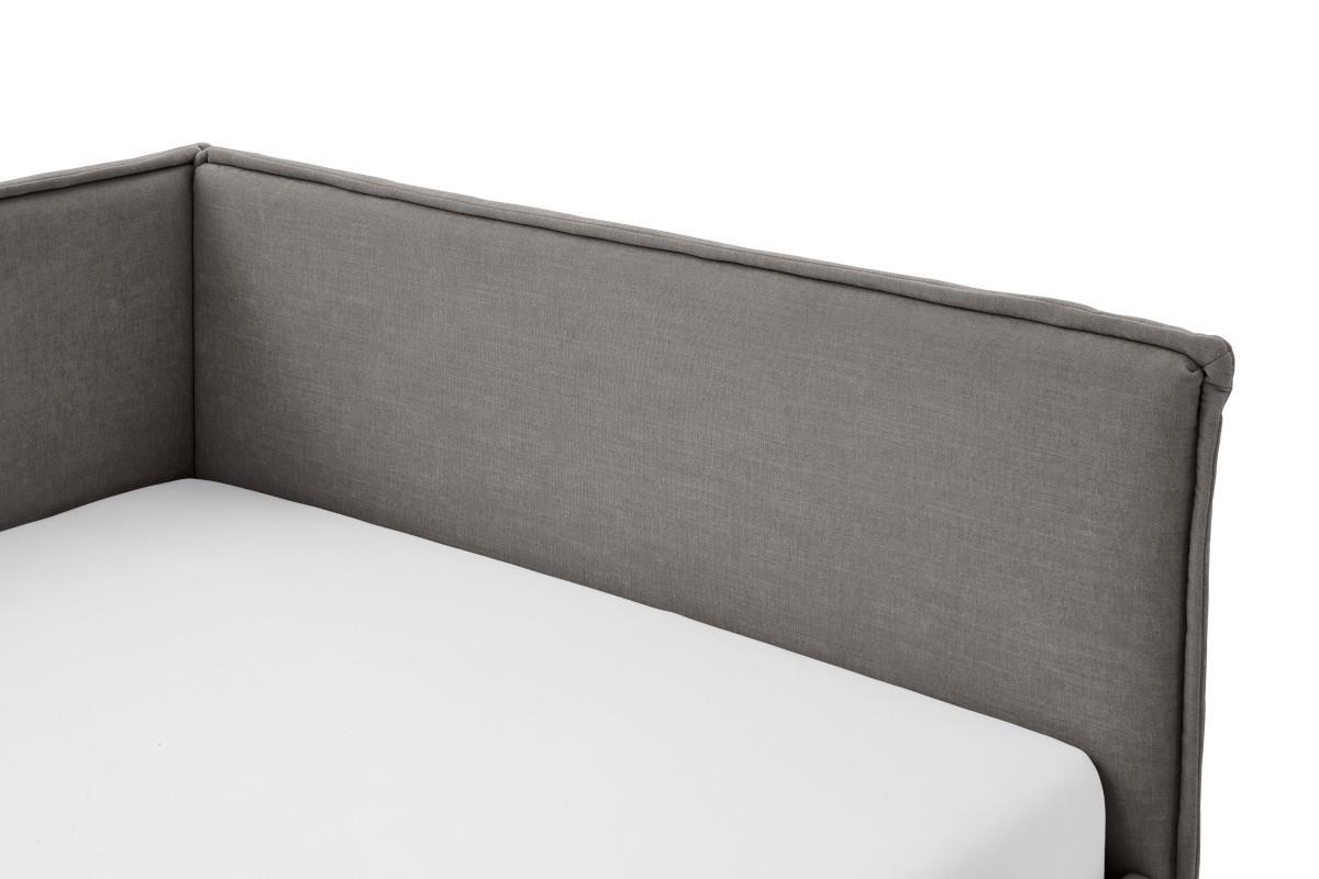 Gestoffeerd Bed Fun 120x200 met rugleuning Antraciet detail