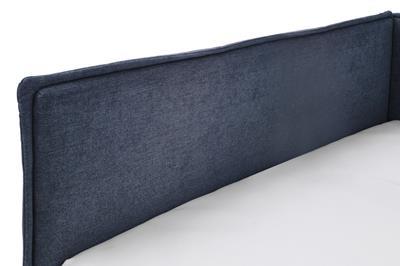 Gestoffeerd Bed Fun 120x200 met rugleuning Blauw detail