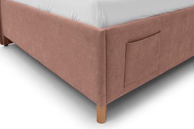 Gestoffeerd Bed Fun 120x200 met rugleuning Roze detail