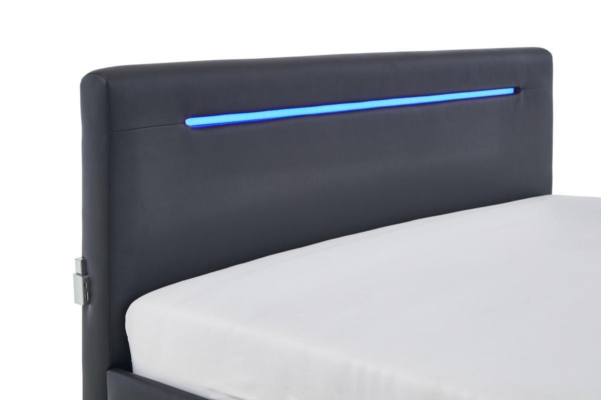 Gestoffeerd Bed Circle 140x200 Zwart detail