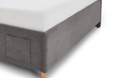 Gestoffeerd Bed Cool 140x200 met rugleuning Antraciet detail