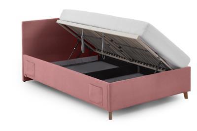 Gestoffeerd Opbergbed Cool 140x200 Roze open