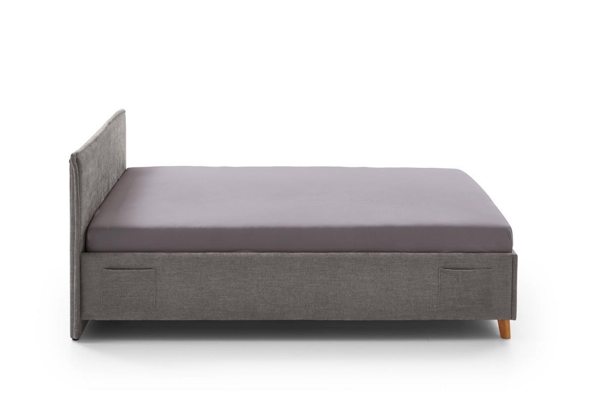 Gestoffeerd Bed Fun 140x200 Antraciet zijaanzicht