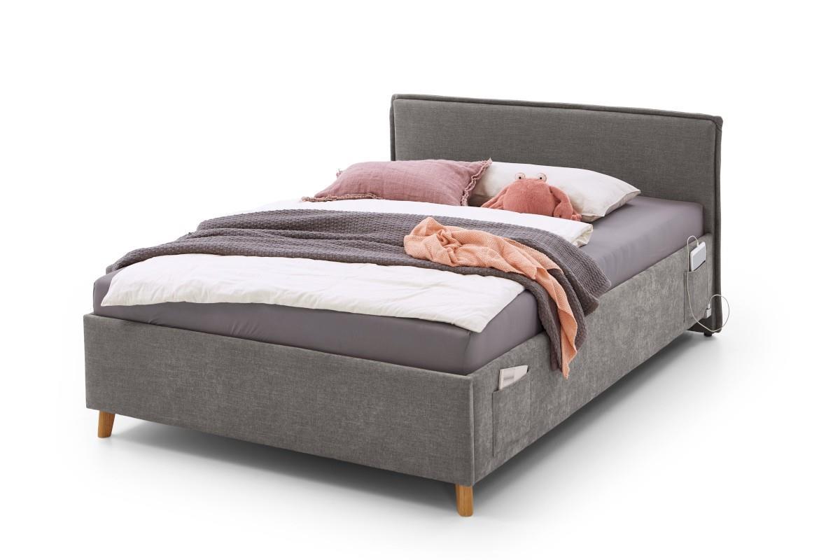 Gestoffeerd Bed Fun 140x200 Antraciet