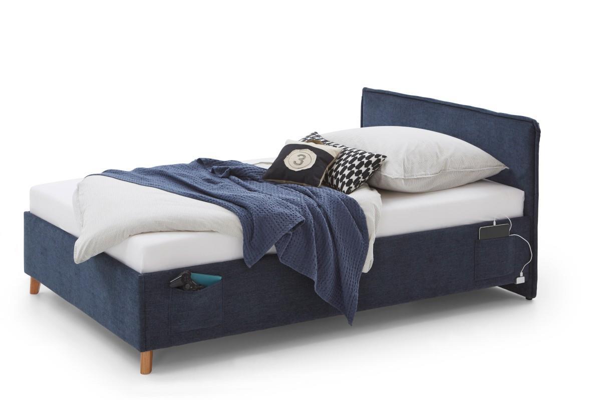Gestoffeerd Bed Fun 140x200 Blauw
