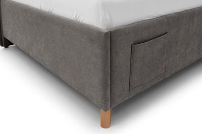 Gestoffeerd Bed Fun 140x200 met rugleuning Antraciet detail